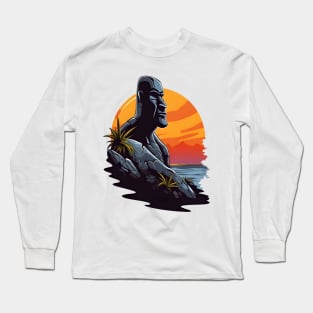 Moai and Easter Island Long Sleeve T-Shirt